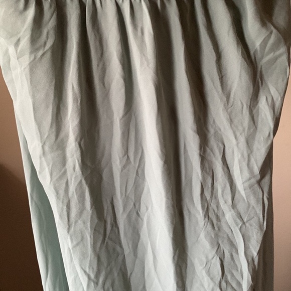 SHOW ME YOUR MUMU Collette Collar Halter Dress Silver Sage Crisp Size XXL. NWOT - Picture 7 of 9